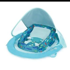 Swimways Infant Spring Float & Sun Canopy 3-9 Months 50+ UPF 3 Point Harness New